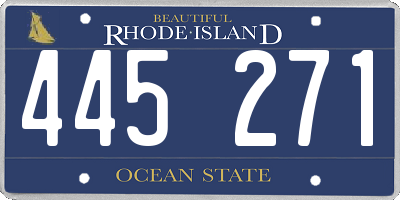 RI license plate 445271
