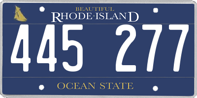 RI license plate 445277