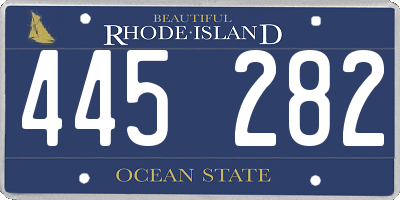 RI license plate 445282