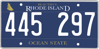 RI license plate 445297