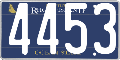 RI license plate 4453