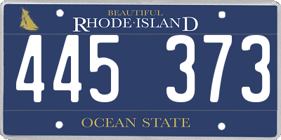 RI license plate 445373
