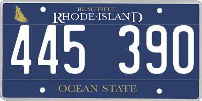 RI license plate 445390