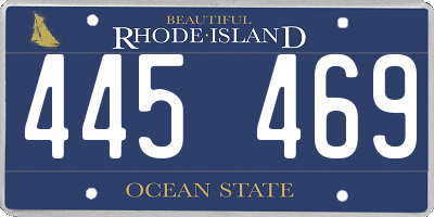 RI license plate 445469