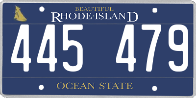 RI license plate 445479