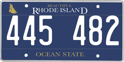 RI license plate 445482