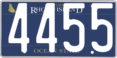 RI license plate 4455