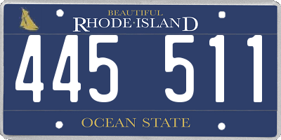 RI license plate 445511