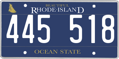 RI license plate 445518