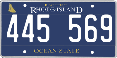 RI license plate 445569