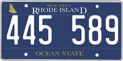 RI license plate 445589