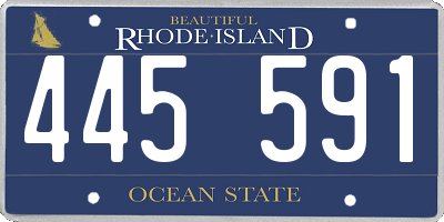 RI license plate 445591