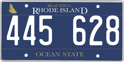 RI license plate 445628