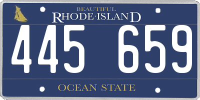 RI license plate 445659