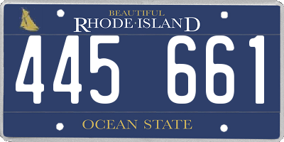 RI license plate 445661