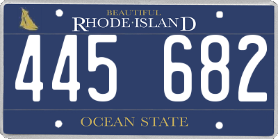 RI license plate 445682