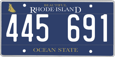 RI license plate 445691