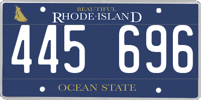 RI license plate 445696