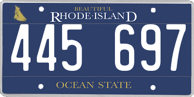 RI license plate 445697