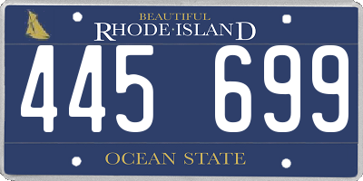 RI license plate 445699