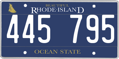RI license plate 445795