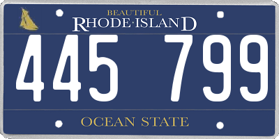 RI license plate 445799