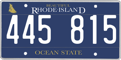 RI license plate 445815