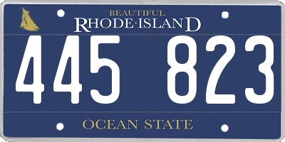 RI license plate 445823