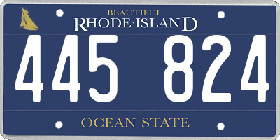 RI license plate 445824