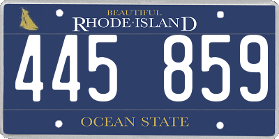RI license plate 445859