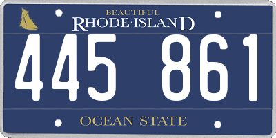 RI license plate 445861
