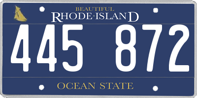 RI license plate 445872
