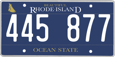 RI license plate 445877