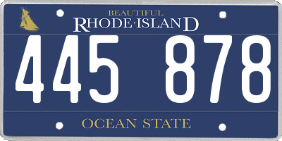 RI license plate 445878