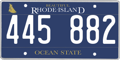 RI license plate 445882