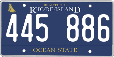 RI license plate 445886