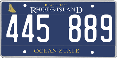 RI license plate 445889