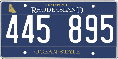 RI license plate 445895