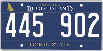 RI license plate 445902