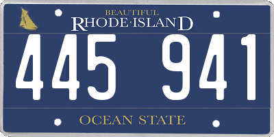 RI license plate 445941