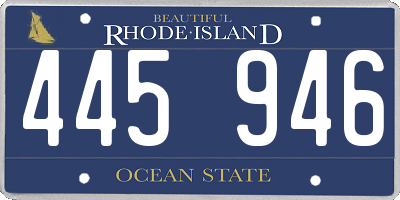 RI license plate 445946