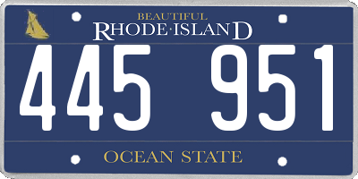 RI license plate 445951