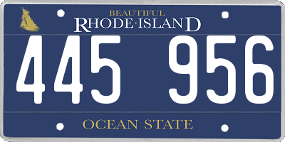 RI license plate 445956