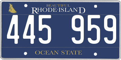 RI license plate 445959