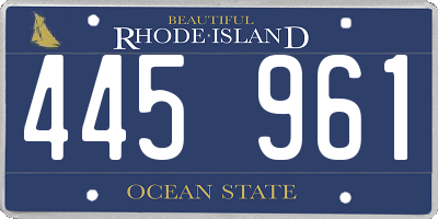 RI license plate 445961