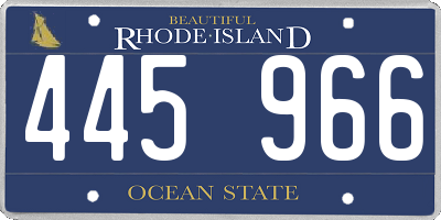 RI license plate 445966