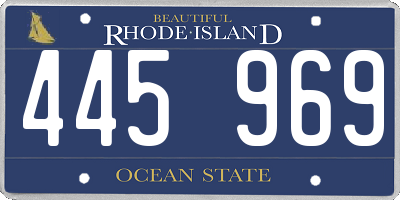 RI license plate 445969