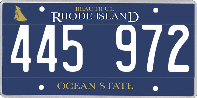 RI license plate 445972