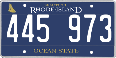 RI license plate 445973