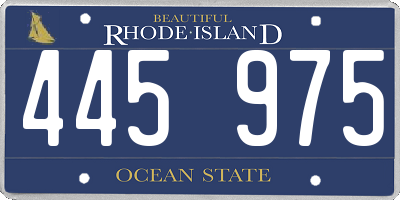 RI license plate 445975
